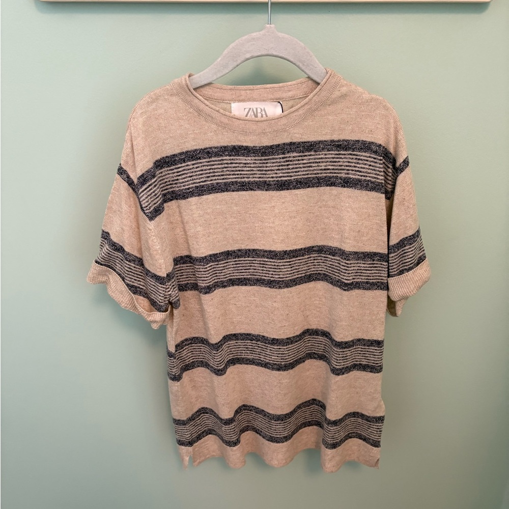 Zara Knit Striped T-shirt